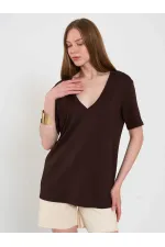 050736 V-Neck Knitted T-Shirt