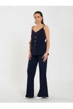 Pantalon à ceinture droite 031657