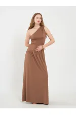 Robe corset asymétrique à taille 111688