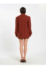 131046 Oversize Kolları Pileli Ceket