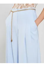 031641 Pervazlı Çift Pile Pantolon