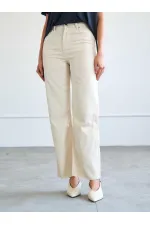 031666 Düz Paça Orta Bel Jeans