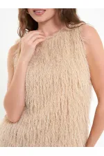 111634 Saçaklı Mini Elbise