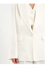 131055 Tek Düğme Oversize Ceket