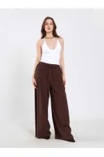 031678 Beli Lastik Detaylı Belden Bağlamalı Pantolon 031678 Beli Lastik Detaylı Belden Bağlamalı Pantolon