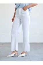 031666 Düz Paça Orta Bel Jeans
