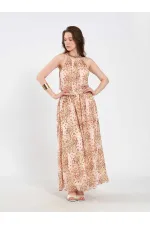 111745 Long Chiffon Dress with Backless Design 111745 Long Chiffon Dress with Backless Design