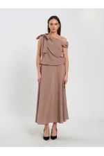 041162 Ruffled Midi Skirt