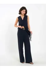 Pantalon droit à ceinture 031661