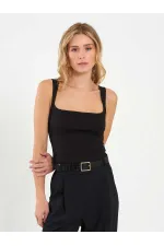 071857 Square Neck Strappy Blouse