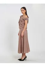 041162 Ruffled Midi Skirt