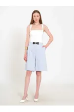 010880 Stella Bermuda Shorts with Buckle