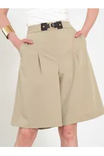 010880 Stella Bermuda Shorts with Buckle