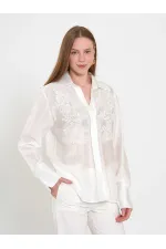 080820 Tencel Shirt with Lace Details