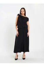 Jupe midi à volants 041162