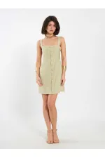 Robe courte boutonnée 111707