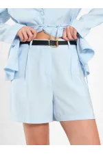 010867 Pileli Mini Şort