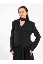 131049 Veste châle à col en V