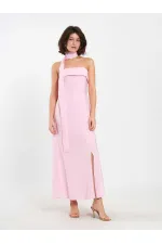 111706 Strapless Dress with Slit
