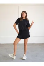 010882 Short mini en maille à taille élastique