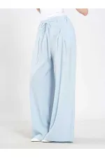 031678 Beli Lastik Detaylı Belden Bağlamalı Pantolon 031678 Beli Lastik Detaylı Belden Bağlamalı Pantolon
