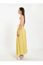 041171 Corset-style Long Front Buttoned Skirt