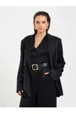 131055 Tek Düğme Oversize Ceket