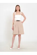 010880 Stella Bermuda Shorts with Buckle