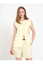 120732 Vest with Ruffled Hem