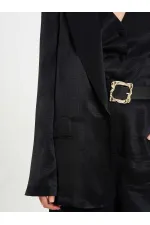 131055 Tek Düğme Oversize Ceket