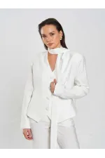 131049 Veste châle à col en V