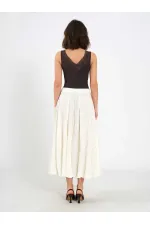 Jupe midi évasée 041188 avec dos élastiqué