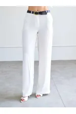 031661 Straight Cut Belted Trousers