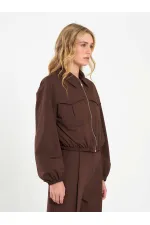 160896 Önü Fermuarlı Bomber Ceket