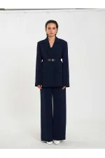 131060 Kemer Detaylı Oversize Ceket