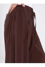 031678 Beli Lastik Detaylı Belden Bağlamalı Pantolon 031678 Beli Lastik Detaylı Belden Bağlamalı Pantolon