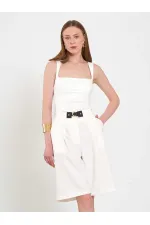 010880 Stella Bermuda Shorts with Buckle