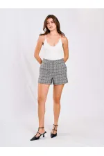 010805 Mini Ekoseli Şort