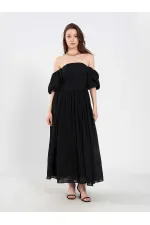 111736 Balloon Sleeve Cotton Dress 111736 Balloon Sleeve Cotton Dress