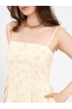 111728 Askılı Mini Godeli Elbise 111728 Askılı Mini Godeli Elbise