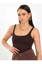 060332 U-Neck Slim Collar Tank Top