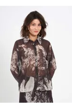 Chemise en mousseline effet aquarelle 080813