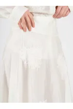 Jupe midi à volants 041192