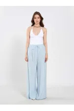 031678 Beli Lastik Detaylı Belden Bağlamalı Pantolon 031678 Beli Lastik Detaylı Belden Bağlamalı Pantolon