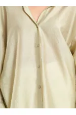 Chemise oversize à col ouvert 080811