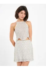 041184 Mini Bell-Shaped Sequin Skirt