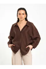 Chemise oversize à col ouvert 080811