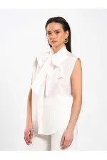 080804 Sleeveless Shirt with Flared Pattern