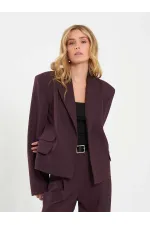 131044 Wide Shoulder Oversize Jacket