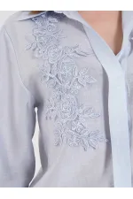 080820 Tencel Shirt with Lace Details